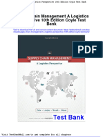 Full Download Supply Chain Management A Logistics Perspective 10th Edition Coyle Test Bank PDF Full Chapter