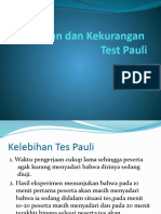 Kelebihan Dan Kekurangan Tes Pauli