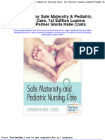 Full download Test Bank for Safe Maternity Pediatric Nursing Care 1st Edition Luanne Linnard Palmer Gloria Haile Coats pdf full chapter