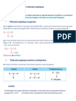 Familles Fonctionnelles de Molecules Organiques