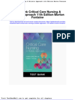 Full Download Test Bank Critical Care Nursing A Holistic Approach 11th Edition Morton Fontaine PDF Full Chapter