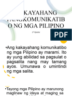 Kakayahang Pangkomunikatibo NG Mga Pilipino