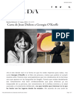 Carta de Joan Didion A Georgia O'Keeffe