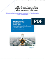 Full Download International Business Opportunities and Challenges in A Flattening World Version 3 0 3rd Carpenter Test Bank PDF Full Chapter