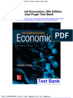 Full Download International Economics 16th Edition Thomas Pugel Test Bank PDF Full Chapter