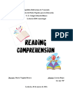 Reading Comprehension by Lorena Rojas