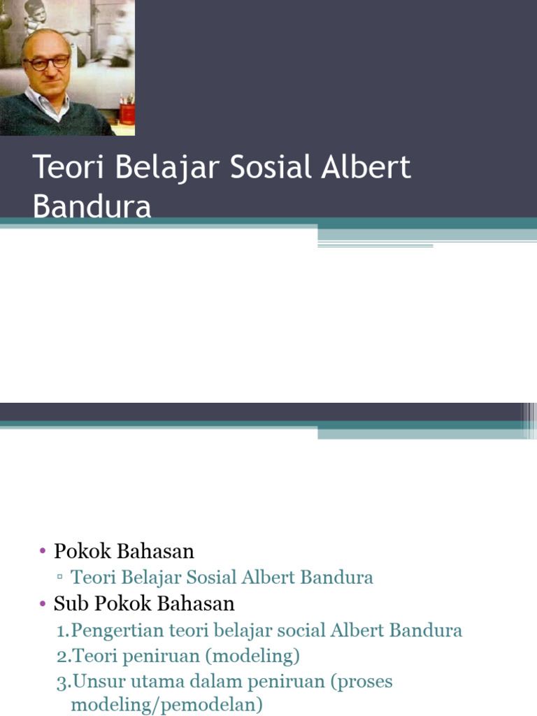 Teori belajar sosial bandura pdf pengembangan diri