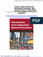 Test Bank For Advertising and Integrated Brand Promotion, 8th Edition, Thomas O'Guinn, Chris Allen, Angeline Close Scheinbaum Richard J. Semenik