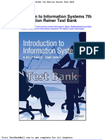 Full Download Introduction To Information Systems 7th Edition Rainer Test Bank PDF Full Chapter