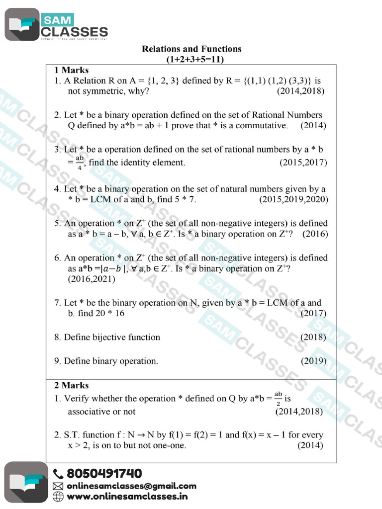 Relations and Functions | PDF