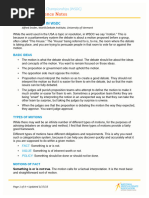 Dr. Sniders Reference Notes-Types of Motions Playbook