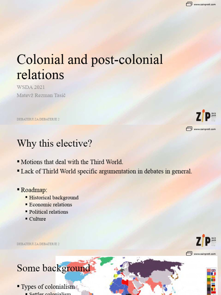 Colonial and PostColonial Relations PDF Colonialism Postcolonialism