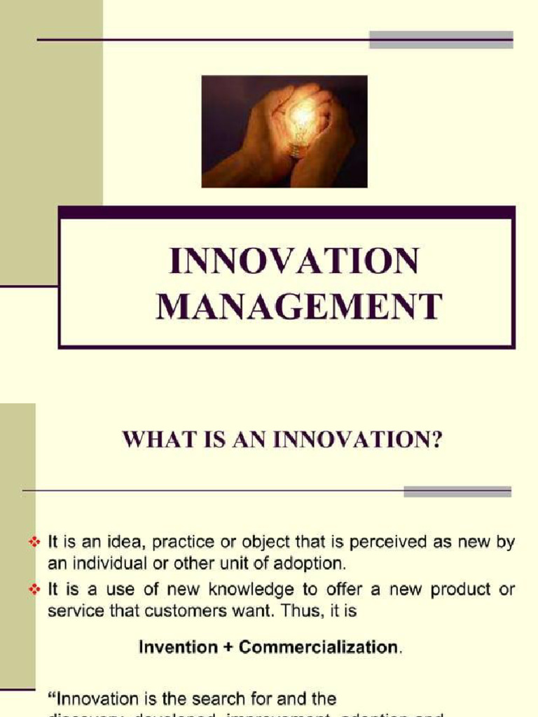 Innovation Management Pdf