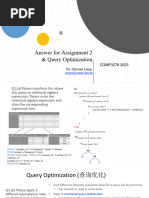 Tutorial - 10 - A2 and Query Optimization