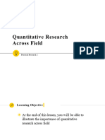 Quantitative Research Across Field