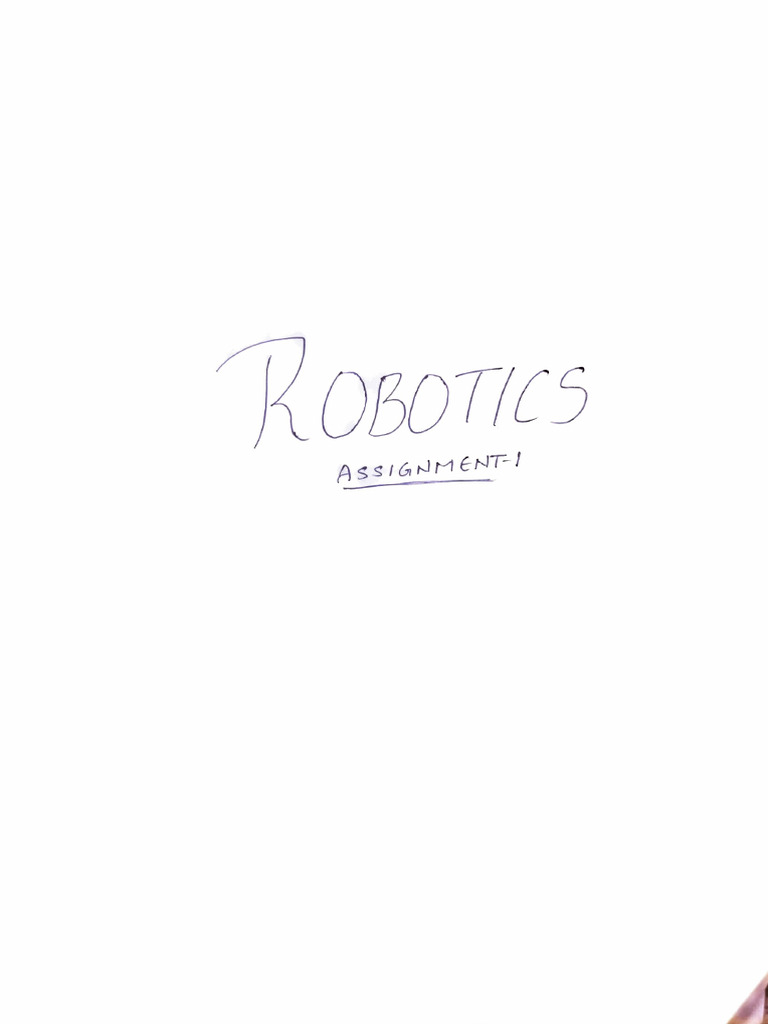 Robotics A1 Pdf