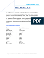 Agua Destilada HM - Ficha Tecnica 2022