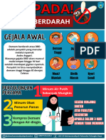 Poster Waspada Demam Berdarah Minimalis Biru