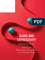 Nicolás Lo Guercio - Slurs and Expressivity - Semantics and Beyond-Philosophy of Language - Connec (2021)