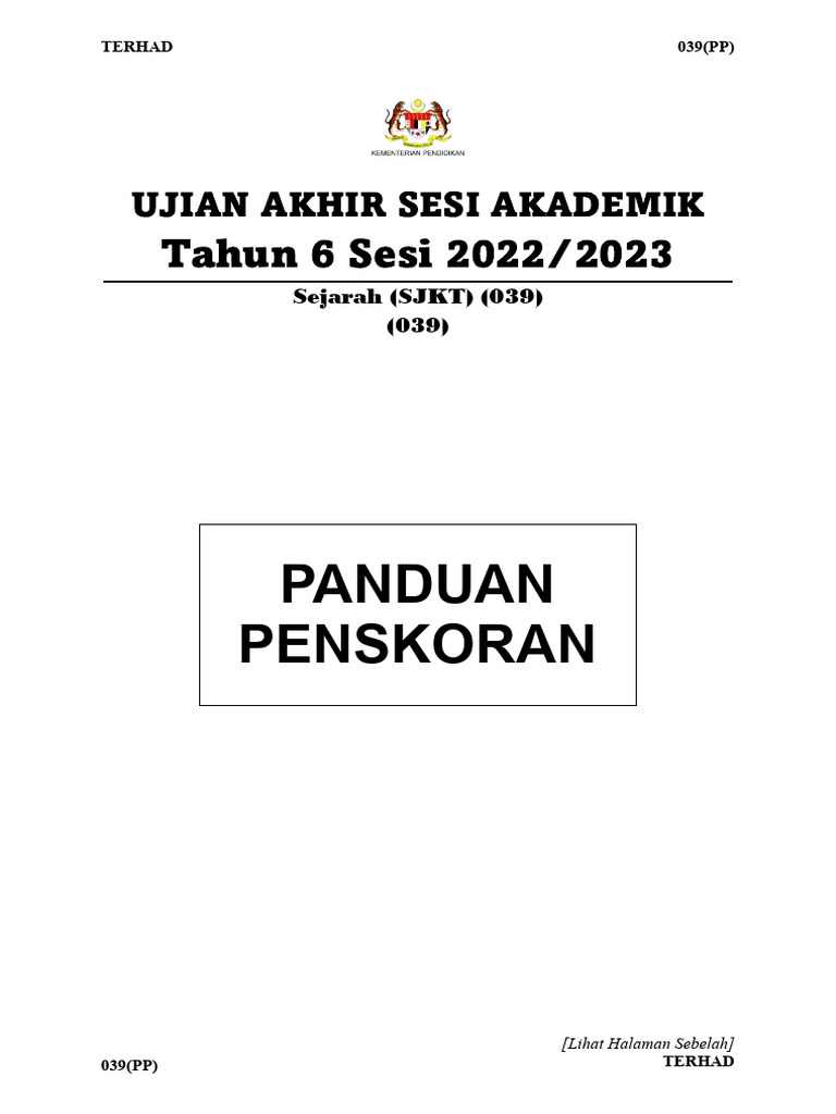 Sejarah Tahun 6 SJKT | PDF