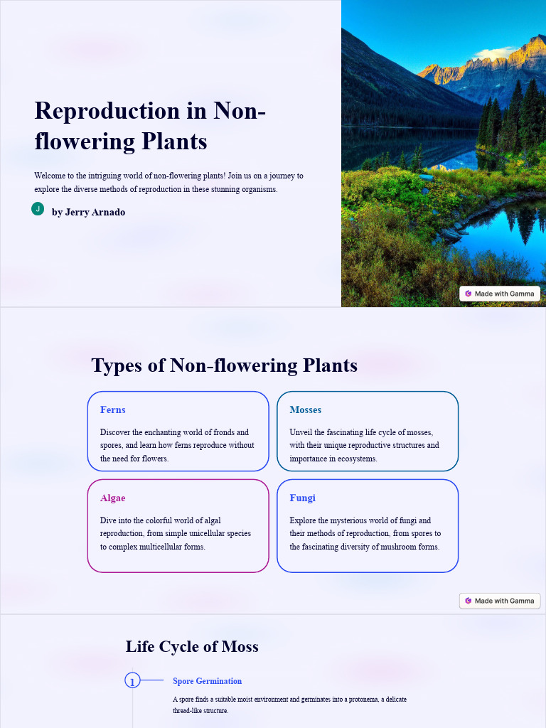 Reproduction in Non Flowering Plants PDF Sexual Reproduction Spore