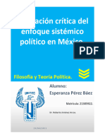 Evaluacion Critica Del Enfoque Sistemico Politico en Mexico