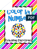 Evaluating Expressions Color by Number