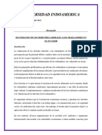 Bulneracion de Los Derechos Laborales A Los Trabajadores en El Ecuador