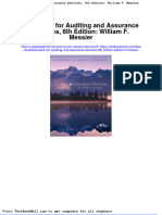 Full Download Test Bank For Auditing and Assurance Services 8th Edition William F Messier PDF Full Chapter