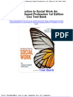 Full Download Introduction To Social Work An Advocacy Based Profession 1st Edition Cox Test Bank PDF Full Chapter