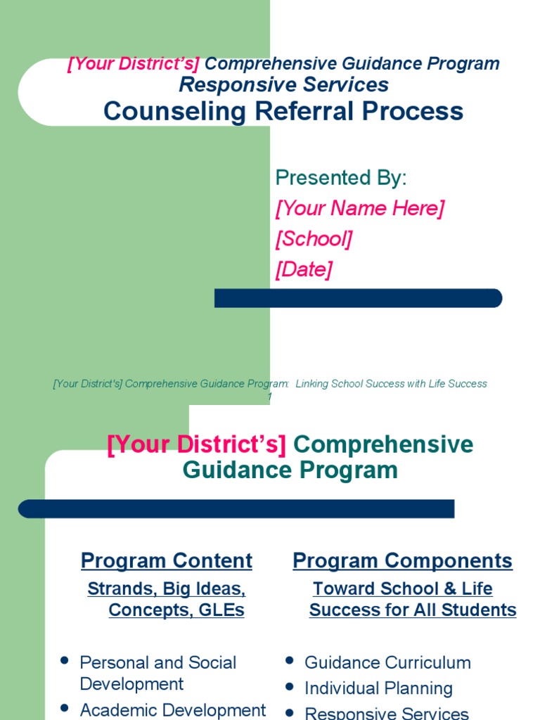 THE REFERRAL PROCESS AT FOUNDATIONS COUNSELING intelligence overview
