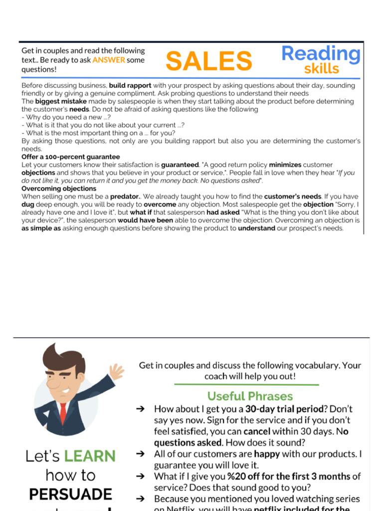 Sales Reading | PDF