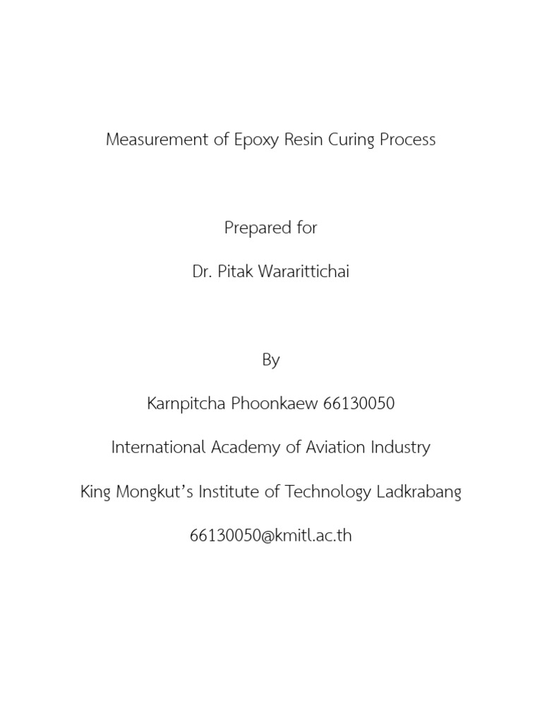 Epoxy Resin Pdf Polymerization Polymers