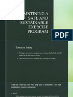 Maintining A Safe and Sustainable Exercise Program