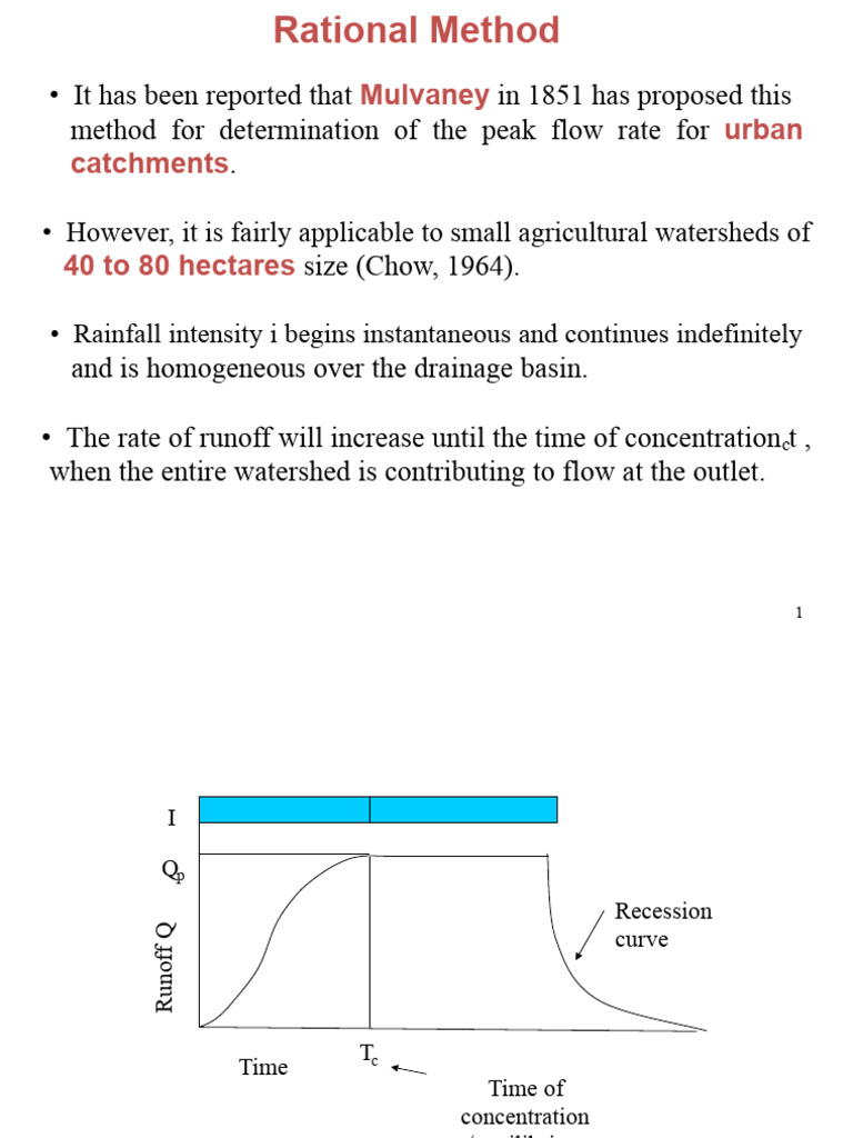 Peak Runoff Calculation Using Rational Method | PDF