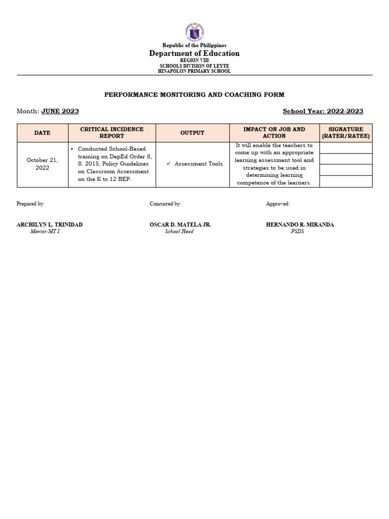 3.5 PMCF Learning Assessment | PDF