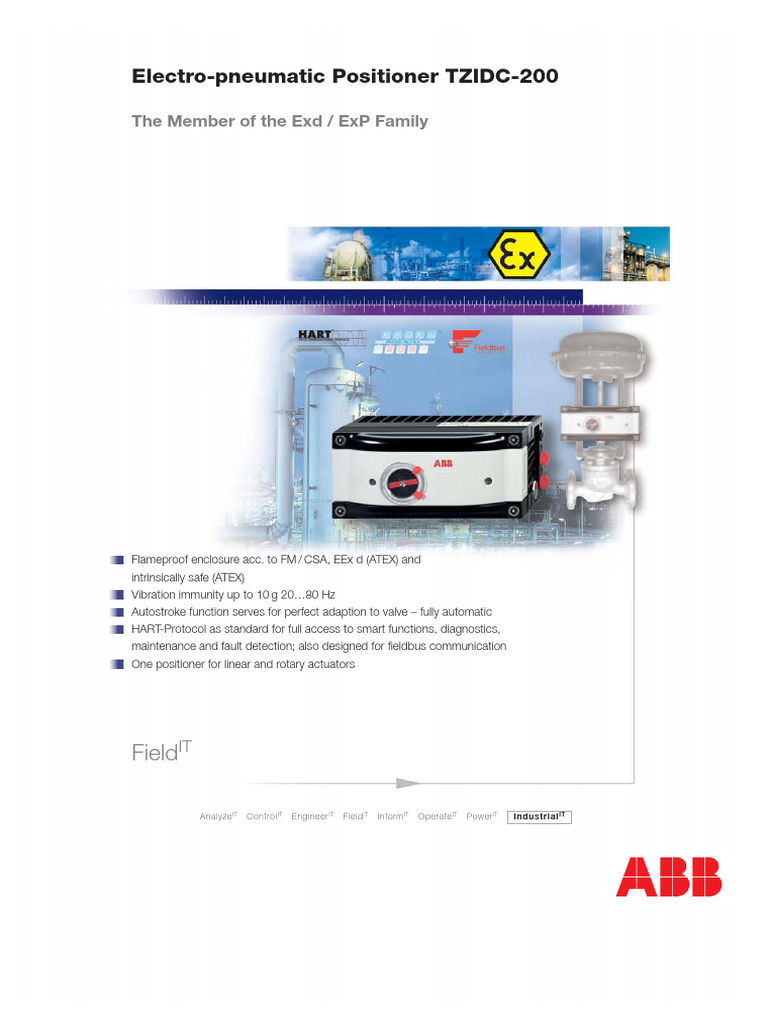 ABB TZIDC-200 Electro-Pneumatic Positioner | PDF | Automation | Valve
