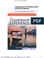 Full Download Leadership Experience 7th Edition Daft Solutions Manual PDF Full Chapter