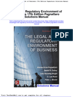 Full Download Legal and Regulatory Environment of Business 17th Edition Pagnattaro Solutions Manual PDF Full Chapter