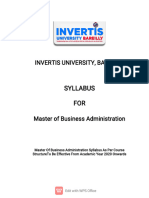 MBA Syllabus