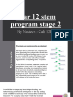 Year 12 STEM Program Stage 2