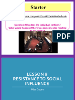 Lesson 8 Resistance To Social Influence