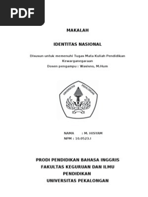 Makalah Identitas Nasional