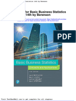 Full download Test Bank for Basic Business Statistics 14th by Berenson pdf full chapter