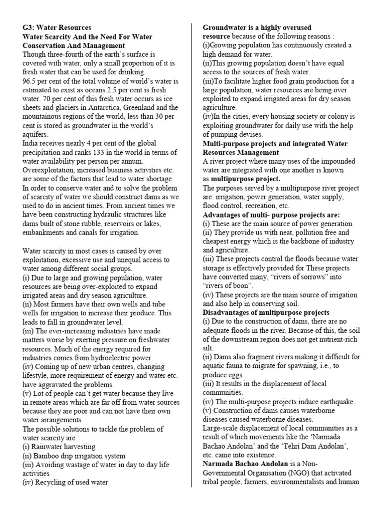 Understanding Water Resources and Scarcity | PDF | Water | Water Scarcity