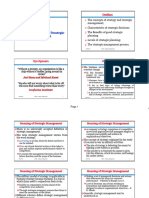 Topic 1 - Conceptual Issues of Strategic Management