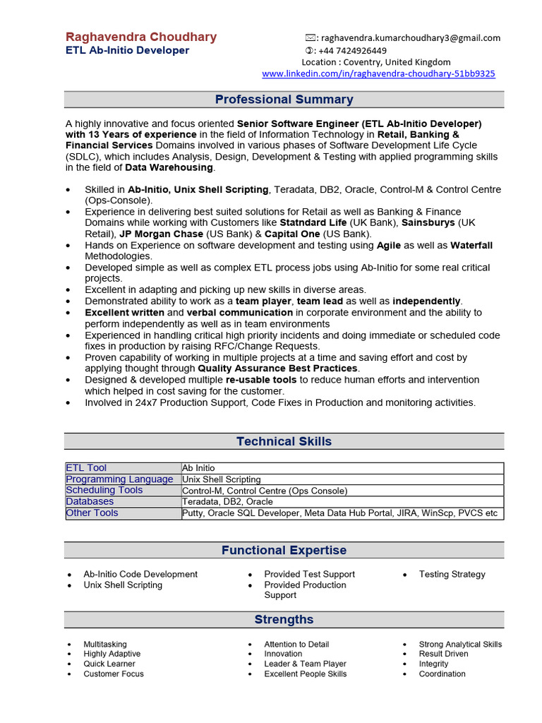 Raghavendra Resume 1 1 Download Free PDF Software Development