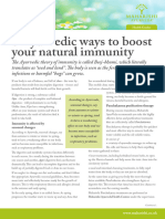 Eight Ayurvedic Ways To Boost Your Natural Immunity