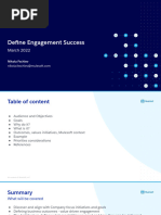 Defining Engagement Success - Architecture Aligned