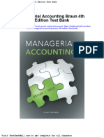 Full Download Managerial Accounting Braun 4th Edition Test Bank PDF Full Chapter
